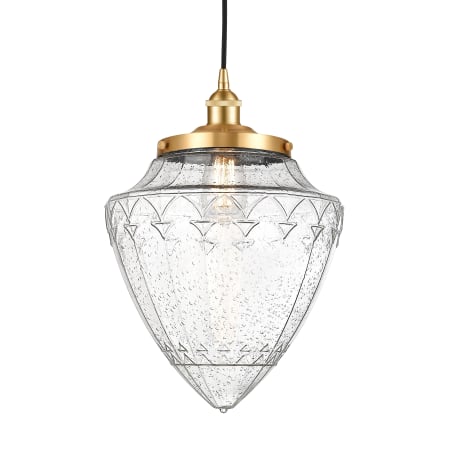 A large image of the Innovations Lighting 616-1PH-17-12 Bullet Pendant Satin Gold / Seedy