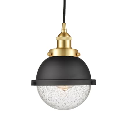 A large image of the Innovations Lighting 616-1PH-10-7 Hampden Pendant Satin Gold / Seedy