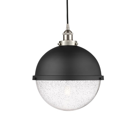 A large image of the Innovations Lighting 616-1PH-17-13 Hampden Pendant Brushed Satin Nickel / Seedy