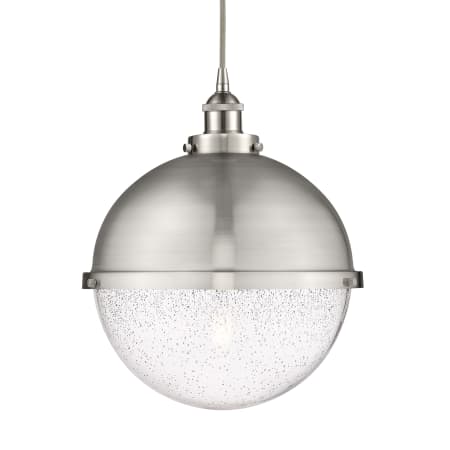 A large image of the Innovations Lighting 616-1PH-16-13 Hampden Pendant Brushed Satin Nickel / Seedy