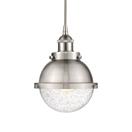 A large image of the Innovations Lighting 616-1PH-10-7 Hampden Pendant Brushed Satin Nickel / Seedy