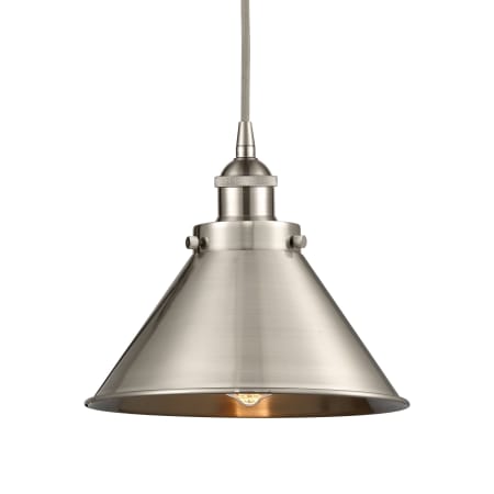 A large image of the Innovations Lighting 616-1PH-9-10 Briarcliff Pendant Brushed Satin Nickel