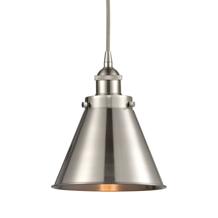 A large image of the Innovations Lighting 616-1PH-10-8 Appalachian Pendant Brushed Satin Nickel