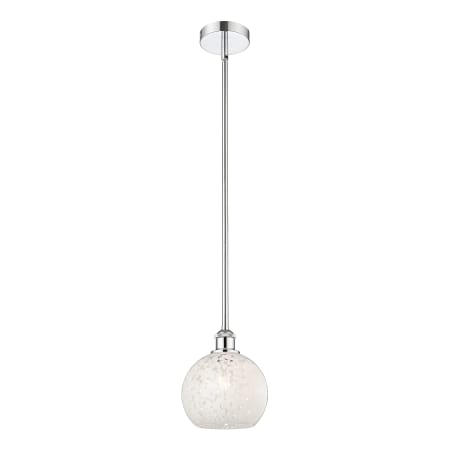 A large image of the Innovations Lighting 616-1S 10 8 White Mouchette Pendant Alternate Image