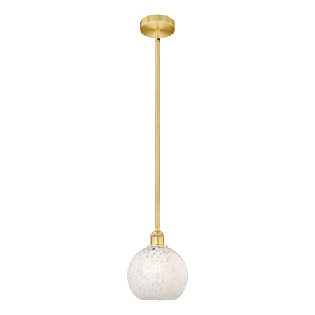 A large image of the Innovations Lighting 616-1S 10 8 White Mouchette Pendant Alternate Image