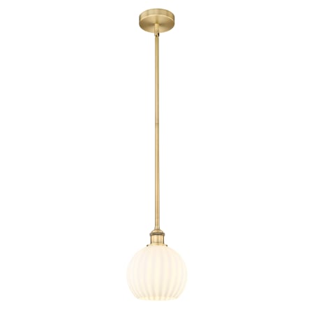 A large image of the Innovations Lighting 616-1S 10 8 White Venetian Pendant Alternate Image