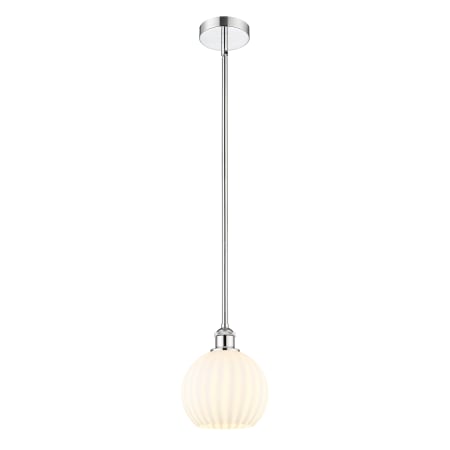 A large image of the Innovations Lighting 616-1S 10 8 White Venetian Pendant Alternate Image