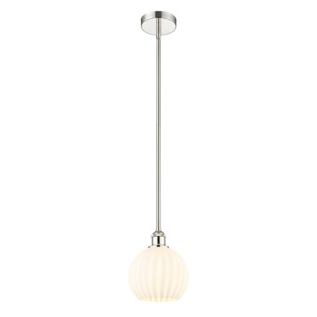 A large image of the Innovations Lighting 616-1S 10 8 White Venetian Pendant Alternate Image