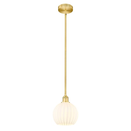 A large image of the Innovations Lighting 616-1S 10 8 White Venetian Pendant Alternate Image