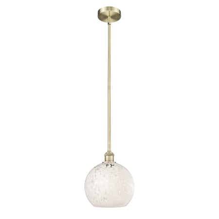 A large image of the Innovations Lighting 616-1S 11 10 White Mouchette Pendant Alternate Image