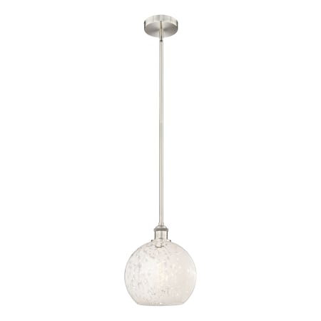 A large image of the Innovations Lighting 616-1S 11 10 White Mouchette Pendant Alternate Image