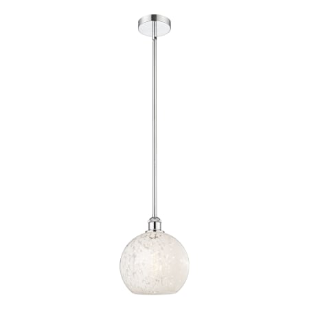 A large image of the Innovations Lighting 616-1S 11 10 White Mouchette Pendant Alternate Image