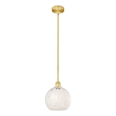 A large image of the Innovations Lighting 616-1S 11 10 White Mouchette Pendant Alternate Image