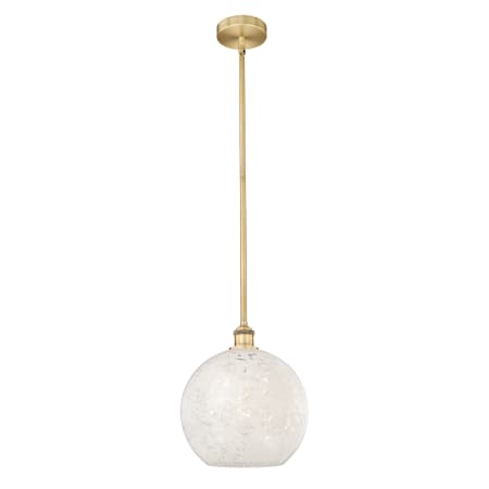 A large image of the Innovations Lighting 616-1S 13 12 White Mouchette Pendant Alternate Image