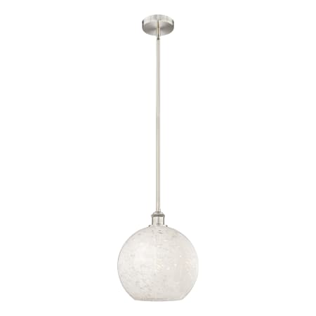 A large image of the Innovations Lighting 616-1S 13 12 White Mouchette Pendant Alternate Image