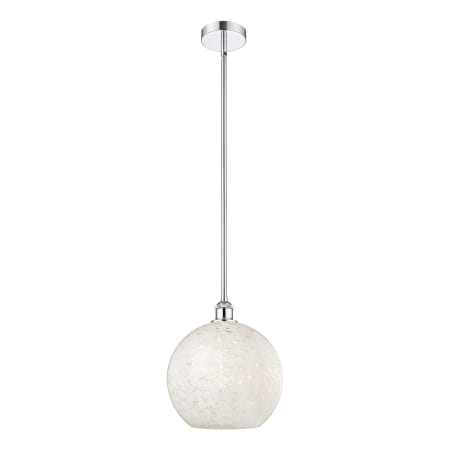 A large image of the Innovations Lighting 616-1S 13 12 White Mouchette Pendant Alternate Image