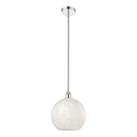 A large image of the Innovations Lighting 616-1S 13 12 White Mouchette Pendant Alternate Image