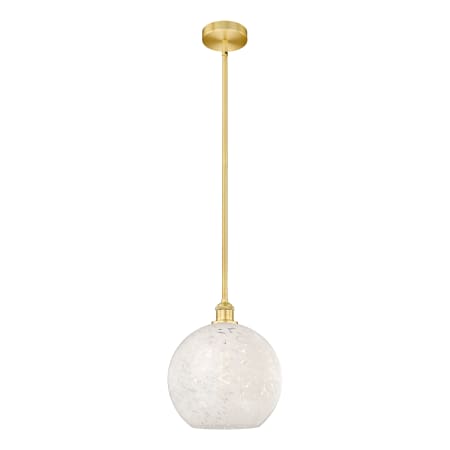 A large image of the Innovations Lighting 616-1S 13 12 White Mouchette Pendant Alternate Image