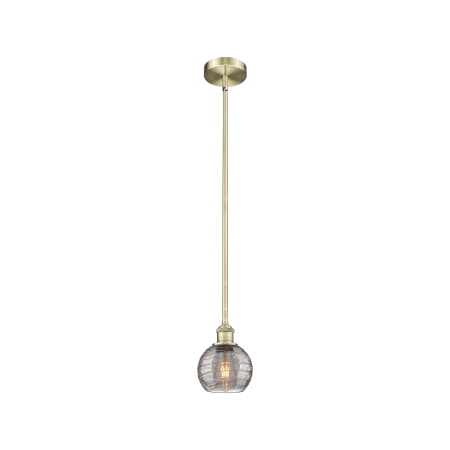 A large image of the Innovations Lighting 616-1S 8 6 Athens Deco Swirl Pendant Alternate Image