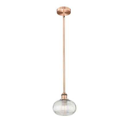 A large image of the Innovations Lighting 616-1S 8 8 Ithaca Pendant Alternate Image