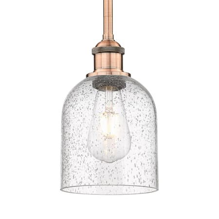 A large image of the Innovations Lighting 616-1S 9 6 Bella Pendant Antique Copper / Seedy