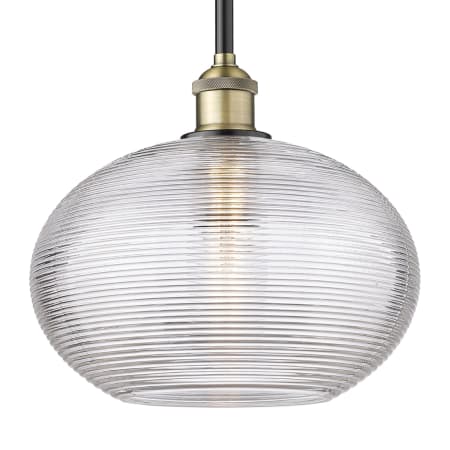 A large image of the Innovations Lighting 616-1S 10 12 Ithaca Pendant Black Antique Brass