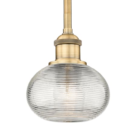 A large image of the Innovations Lighting 616-1S 7 6 Ithaca Pendant Brushed Brass