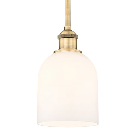 A large image of the Innovations Lighting 616-1S 9 6 Bella Pendant Brushed Brass / Glossy White