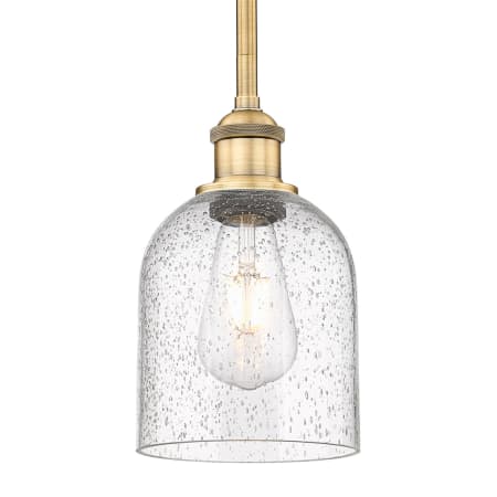 A large image of the Innovations Lighting 616-1S 9 6 Bella Pendant Brushed Brass / Seedy