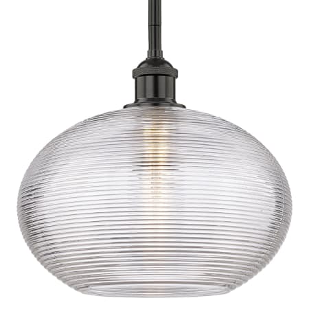 A large image of the Innovations Lighting 616-1S 10 12 Ithaca Pendant Matte Black