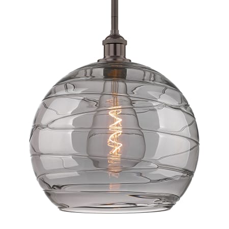 A large image of the Innovations Lighting 616-1S 15 14 Athens Deco Swirl Pendant Oil Rubbed Bronze
