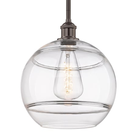 A large image of the Innovations Lighting 616-1S 13 12 Rochester Pendant Oil Rubbed Bronze / Clear