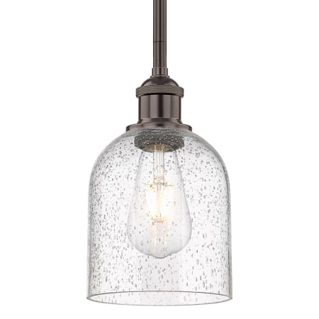 A large image of the Innovations Lighting 616-1S 9 6 Bella Pendant Oil Rubbed Bronze / Seedy