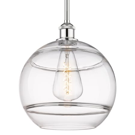A large image of the Innovations Lighting 616-1S 13 12 Rochester Pendant Polished Chrome / Clear