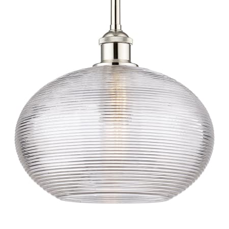 A large image of the Innovations Lighting 616-1S 10 12 Ithaca Pendant Polished Nickel