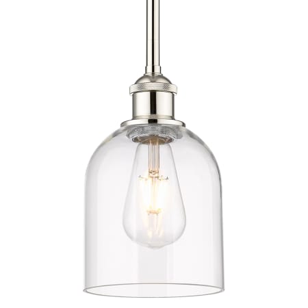 A large image of the Innovations Lighting 616-1S 9 6 Bella Pendant Polished Nickel / Clear