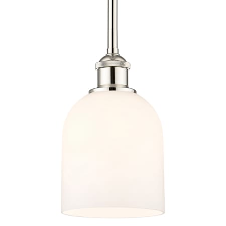 A large image of the Innovations Lighting 616-1S 9 6 Bella Pendant Polished Nickel / Glossy White