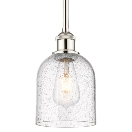 A large image of the Innovations Lighting 616-1S 9 6 Bella Pendant Polished Nickel / Seedy