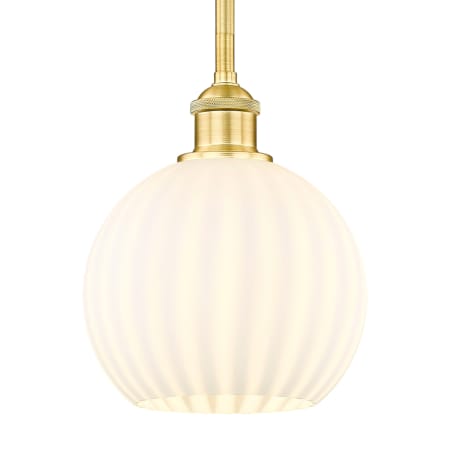 A large image of the Innovations Lighting 616-1S 10 8 White Venetian Pendant Satin Gold