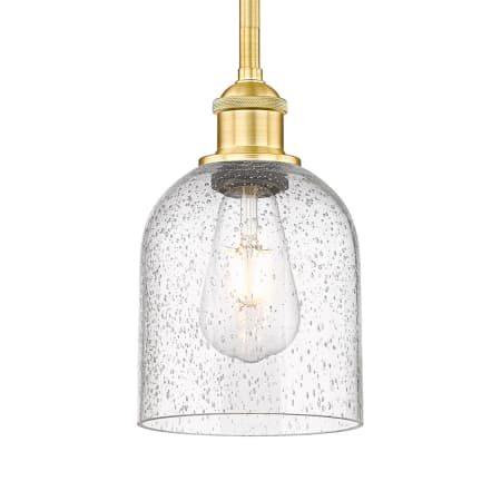 A large image of the Innovations Lighting 616-1S 9 6 Bella Pendant Satin Gold / Seedy