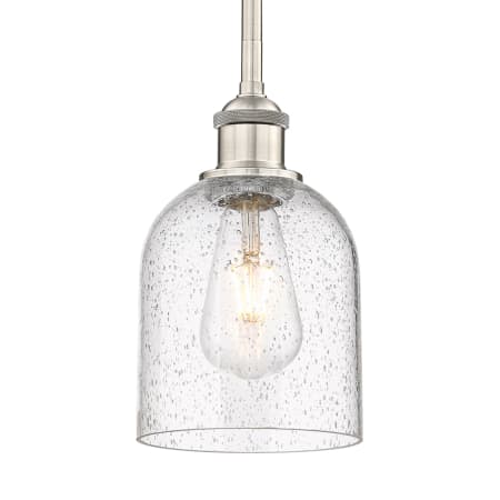 A large image of the Innovations Lighting 616-1S 9 6 Bella Pendant Brushed Satin Nickel / Seedy