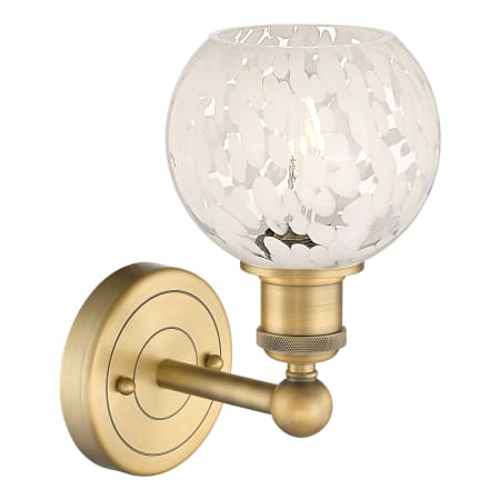 A large image of the Innovations Lighting 616-1W 10 6 White Mouchette Sconce Alternate Image