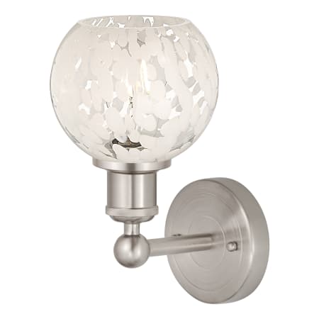 A large image of the Innovations Lighting 616-1W 10 6 White Mouchette Sconce Alternate Image