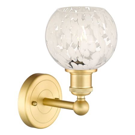 A large image of the Innovations Lighting 616-1W 10 6 White Mouchette Sconce Alternate Image