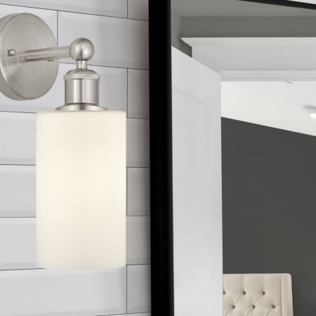 A large image of the Innovations Lighting 616-1W-11-4 Clymer Sconce Alternate Image