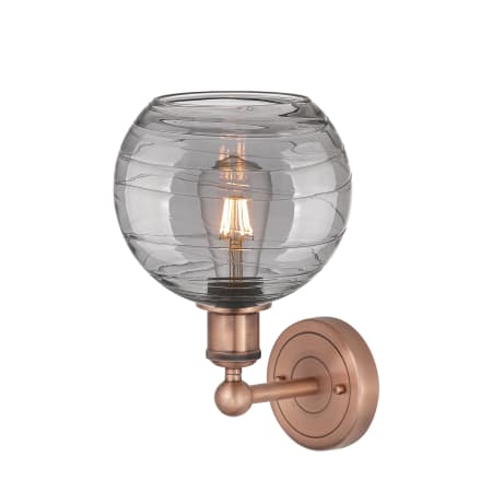 A large image of the Innovations Lighting 616-1W 12 8 Athens Deco Swirl Sconce Alternate Image