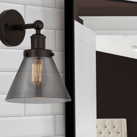 A large image of the Innovations Lighting 616-1W-12-8 Cone Sconce Alternate Image