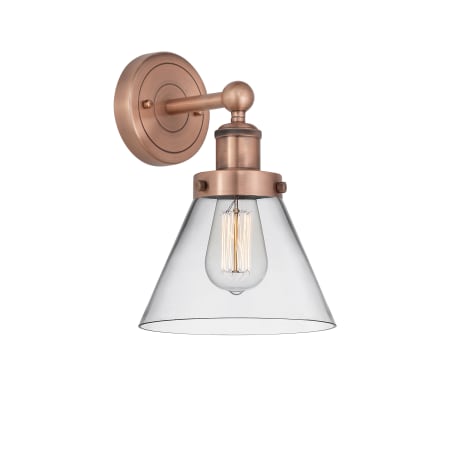 A large image of the Innovations Lighting 616-1W-12-8 Cone Sconce Alternate Image