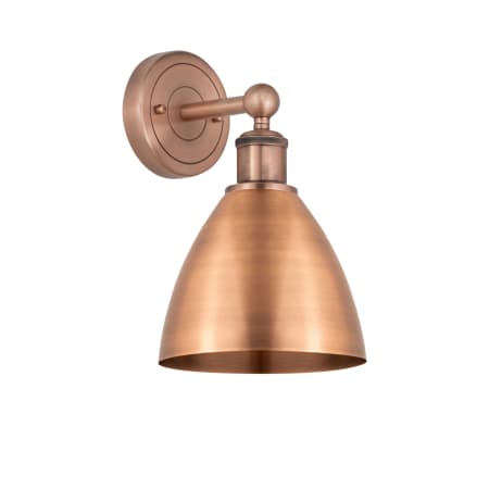 A large image of the Innovations Lighting 616-1W-12-8 Metal Bristol Sconce Alternate Image