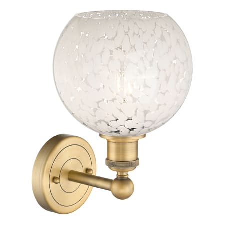 A large image of the Innovations Lighting 616-1W 12 8 White Mouchette Sconce Alternate Image